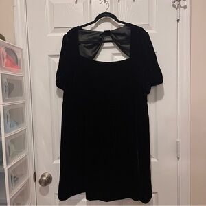 Modcloth Black Velvet Dress